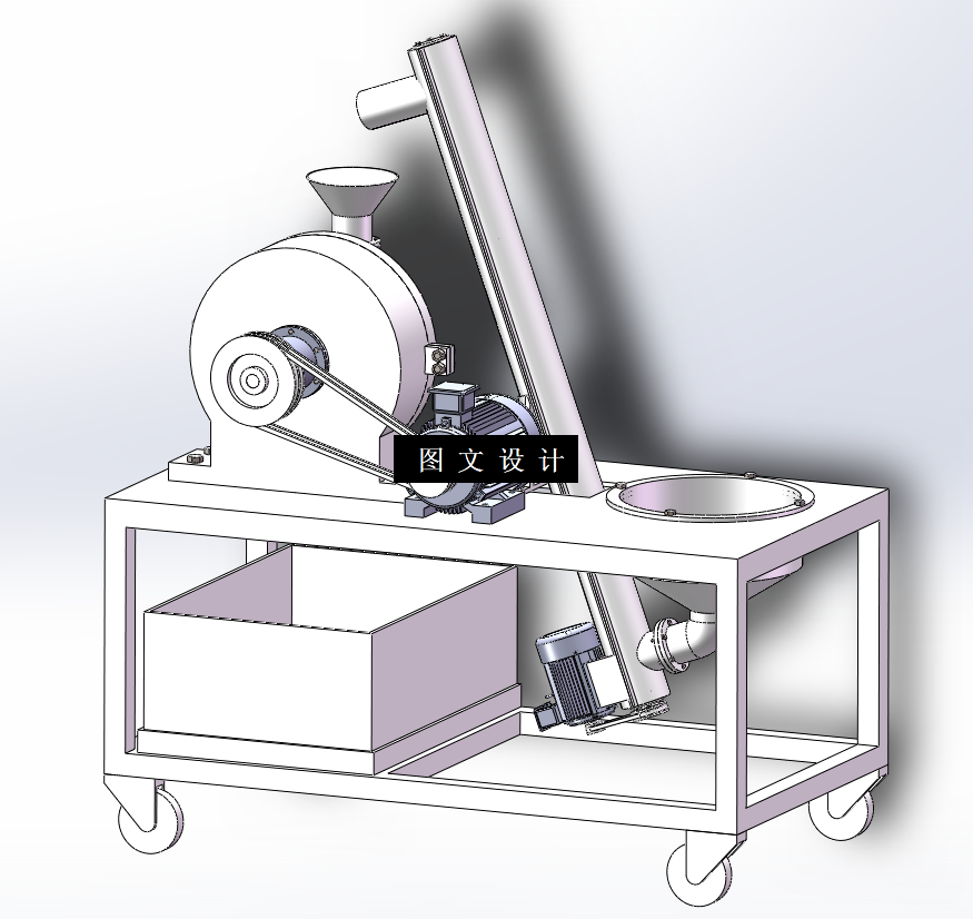 N3805-小型谷物磨粉机设计【含SW三维图】