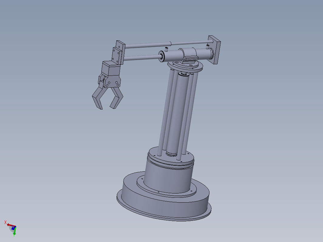 Z1298-三自由度圆柱坐标搬运机器人设计【含SW三维图】