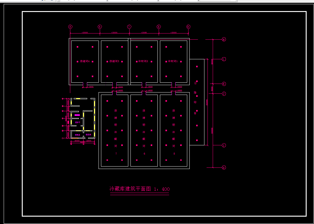 Z1767-2000吨肉类冷藏库设计