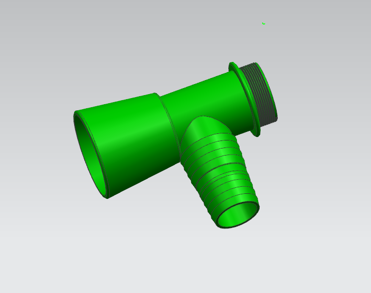 Z1183-洗衣机地漏排水专用三通接头注塑模设计[含UG三维图]