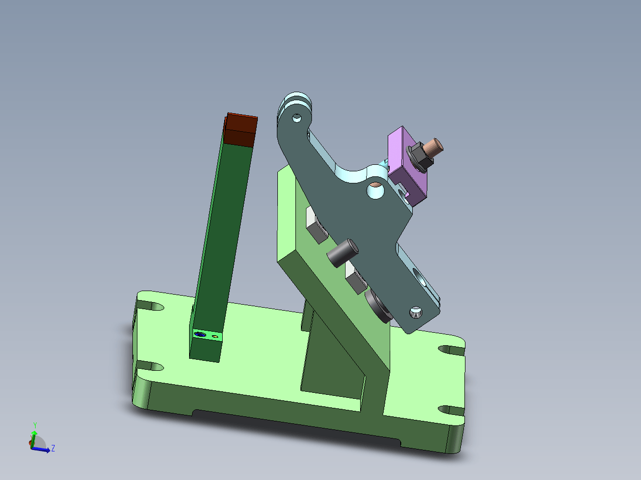 K1932-左摆动杠杆工艺及铣槽夹具设计【含SW三维图】