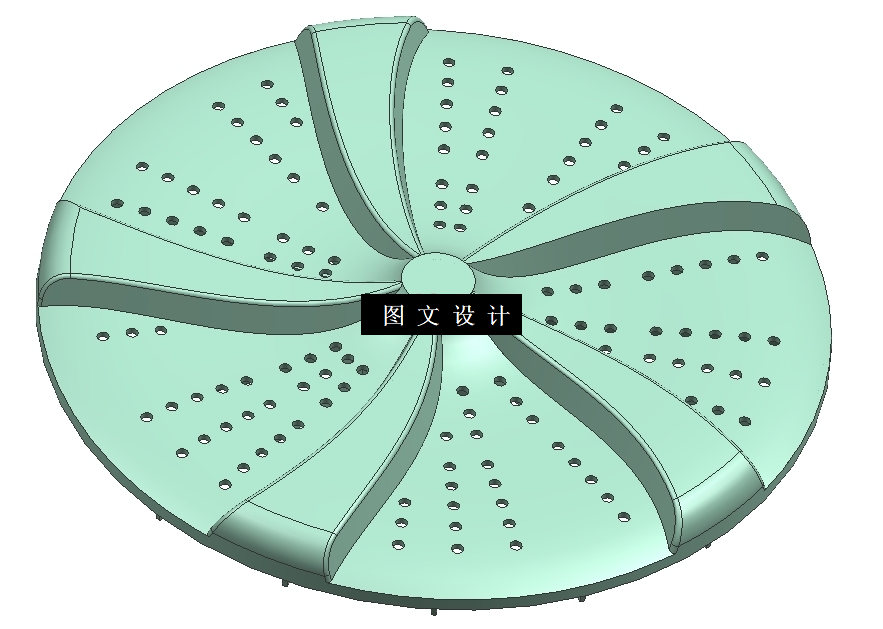 N4318-洗衣机波轮注塑模具设计【含UG三维图】