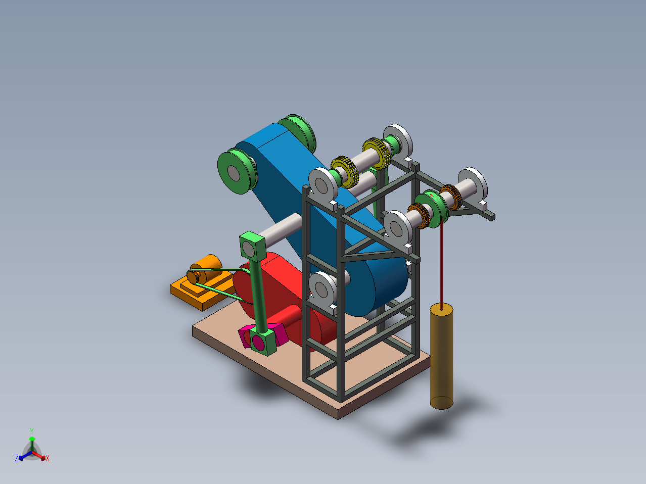 N4975-节能型长冲程抽油机设计【含SW三维图】