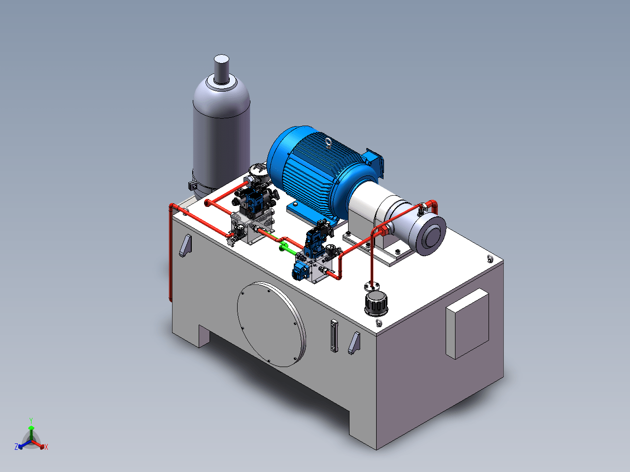 N4984-剪板机液压系统设计【含SW三维图】