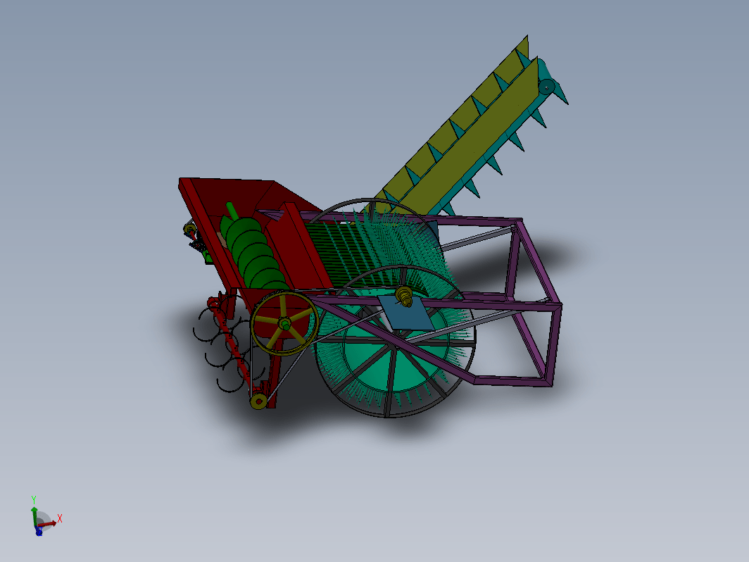 N5157-打瓜收获机设计【含SW三维图】