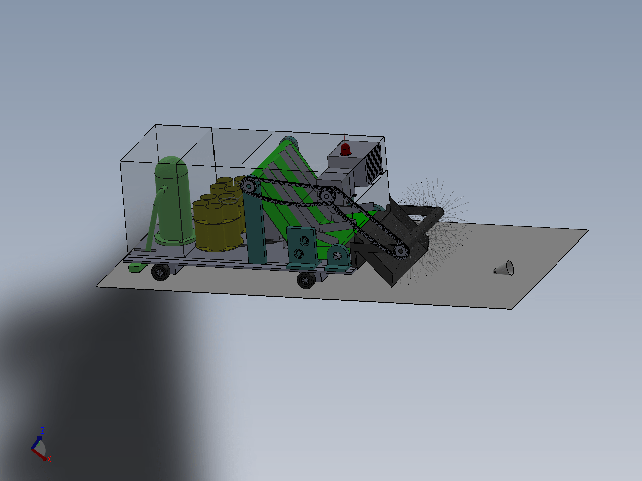 N5217-羽毛球场地清洁与捡球一体化设计【含SW三维图】