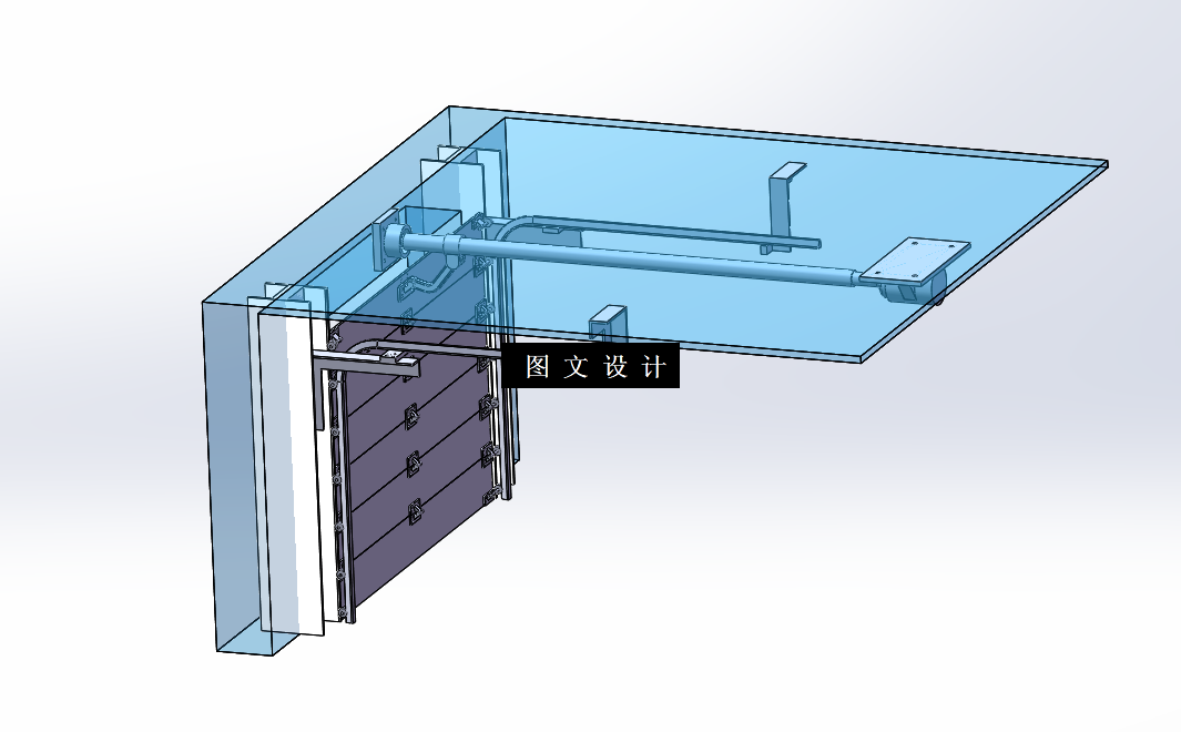 N5381-翻板式电动车库门机械系统设计【含SW三维图】
