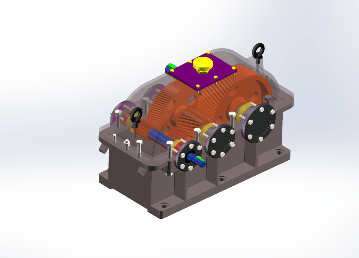 N4746-二级展开式圆柱齿轮减速器设计【含SW三维图】