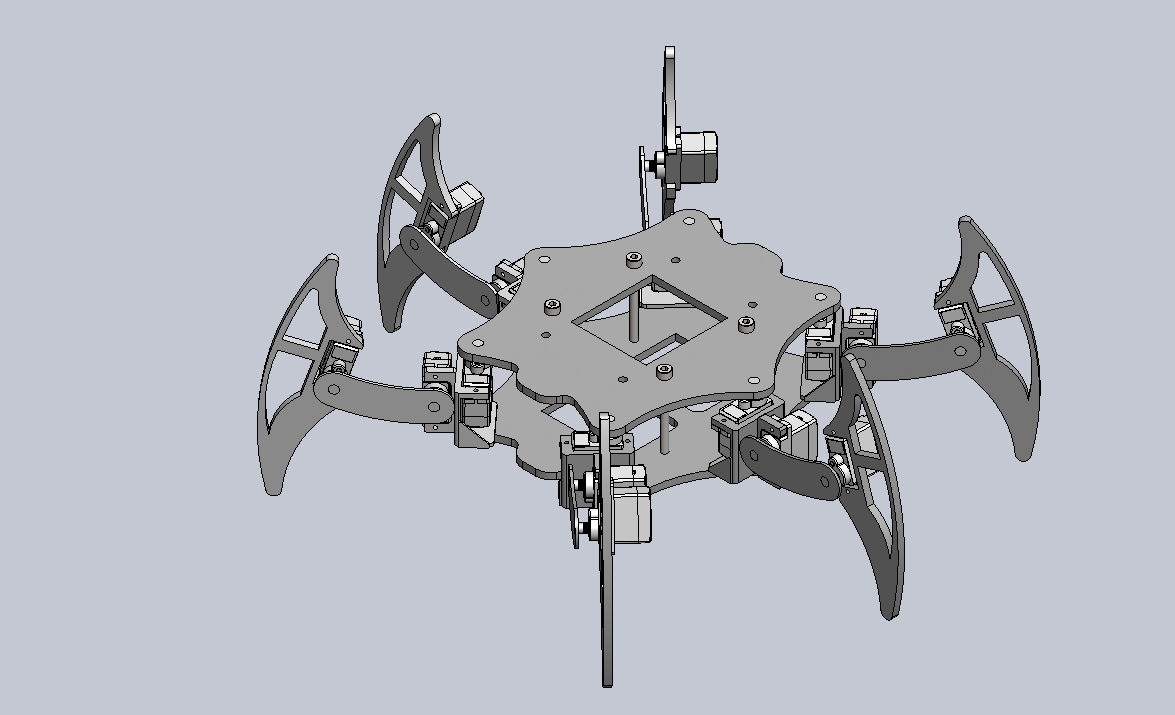N4799-六足机器人设计【含SW三维图】