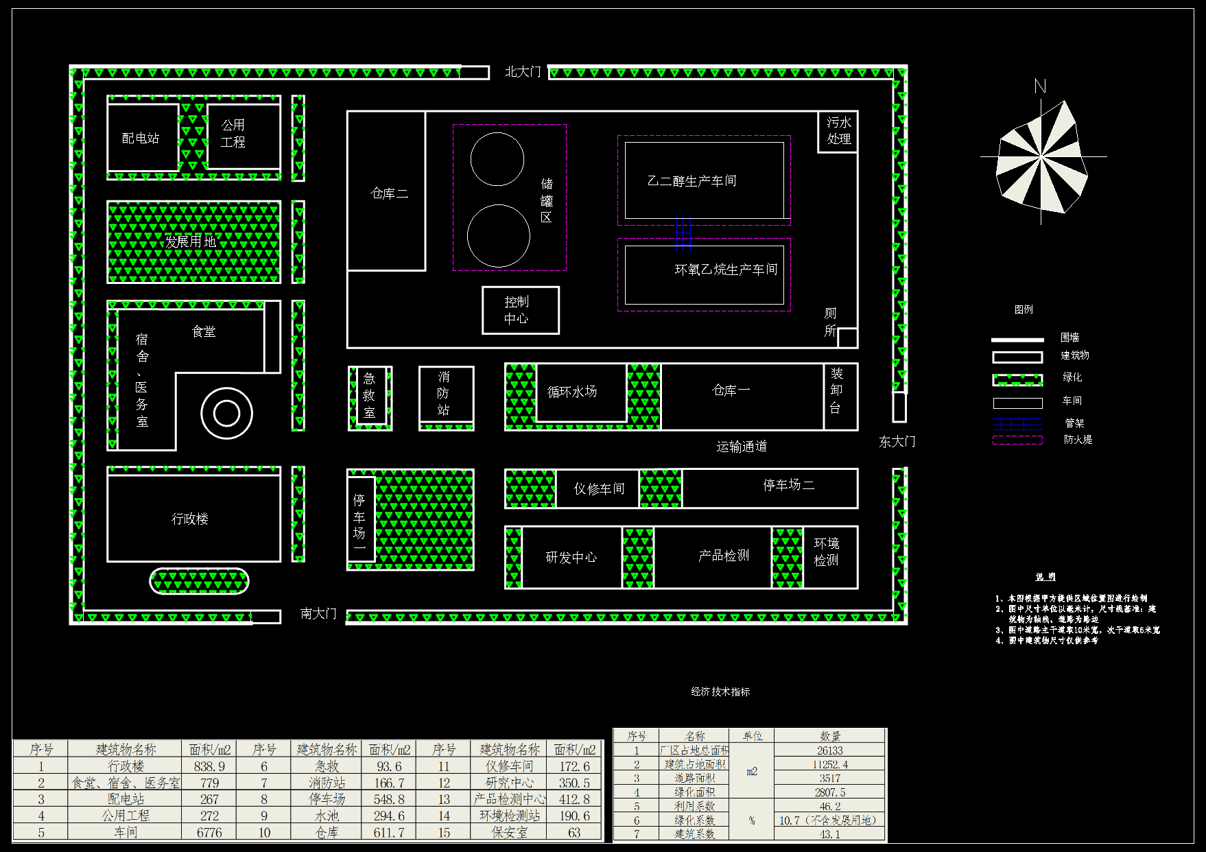 N4888-年产34万吨乙二醇化工厂可行性设计