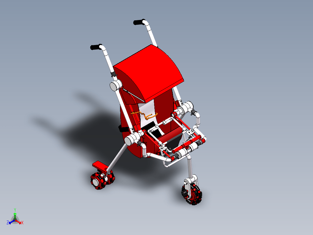 N4894-多功能儿童车设计【含SW三维图】