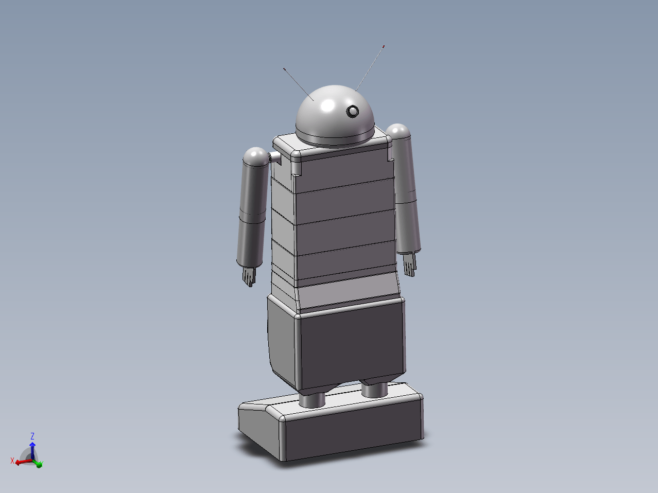 N4912-基于缩放机构的便携迎宾机器人的设计【含SW三维图】