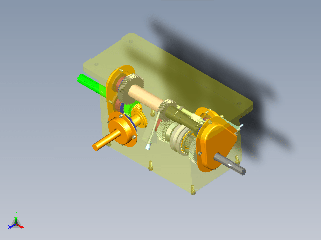 N4914-2挡手扶式拖拉机变速箱机构设计【含UG三维图】