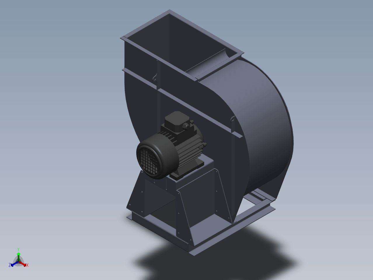 N4949-双吸入离心式通风机结构设计【含SW三维图】