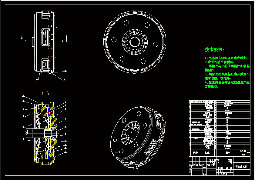 N6629-奔驰车膜片弹簧离合器结构设计