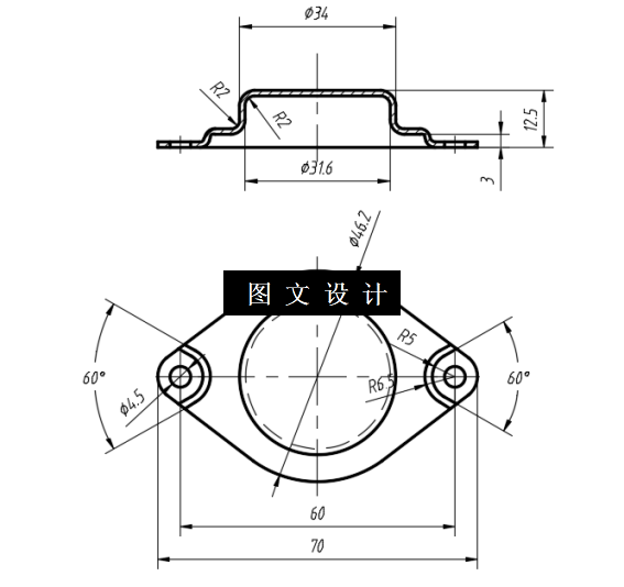 N6418-端盖防尘帽复合模冲压模具设计-长70